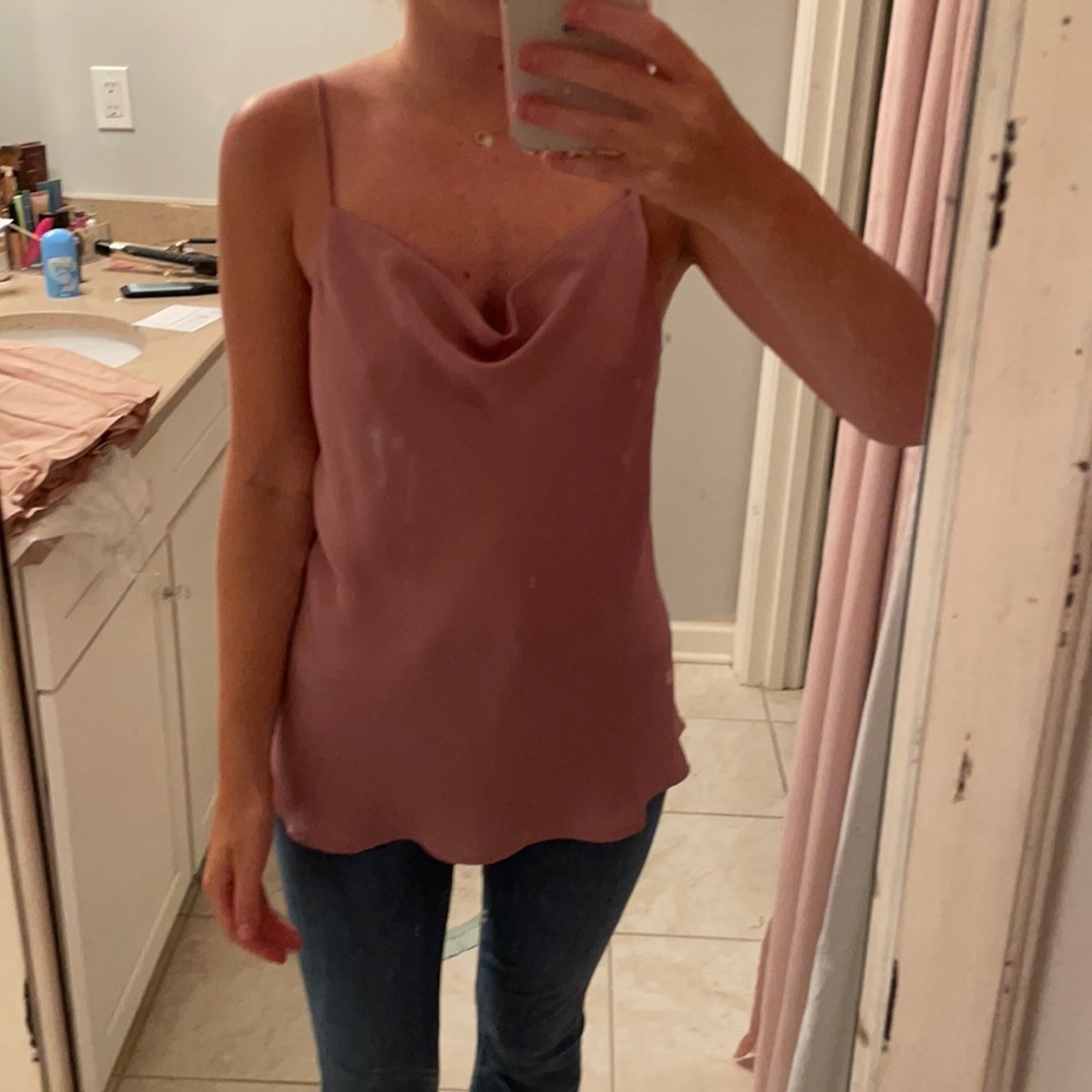 Light pink satin tank EVERYTHING 2/$30!
